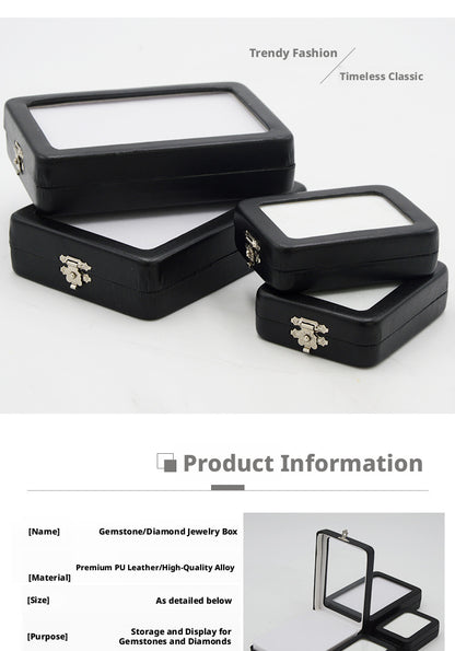 5PCS Gemstone Display Box for Loose Stones, Crystal Storage Case,stone box