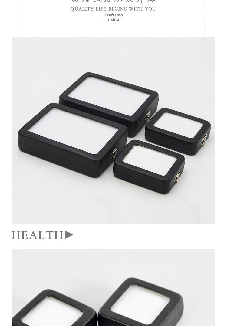 5PCS Gemstone Display Box for Loose Stones, Crystal Storage Case,stone box