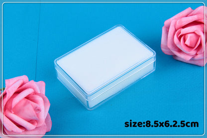 50PCS Small Plastic Gemstone Storage Box, Clear Cabochon Container for Rhinestones, Jewelry Making Organizer Case