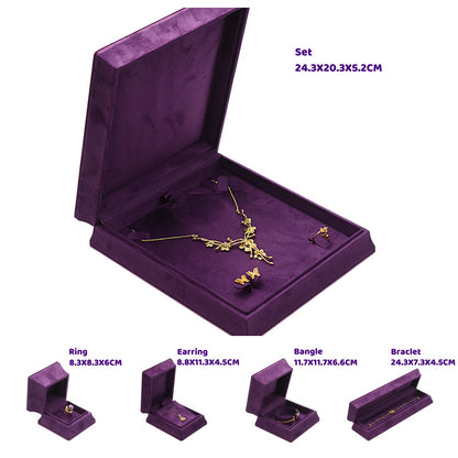 5PCS Velvet Jewelry Box, Suede Gift Packaging Case for Rings Earrings Necklaces