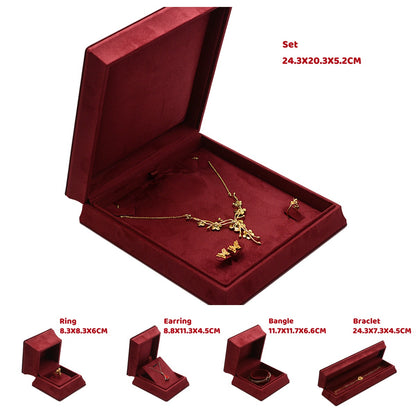 5PCS Velvet Jewelry Box, Suede Gift Packaging Case for Rings Earrings Necklaces