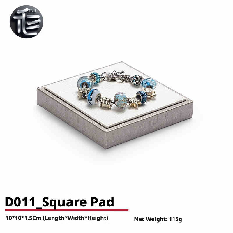 Gray Faux Leather Jewelry Display Set with Ring Stands for Vendors