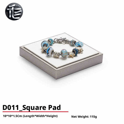 Gray Faux Leather Jewelry Display Set with Ring Stands for Vendors