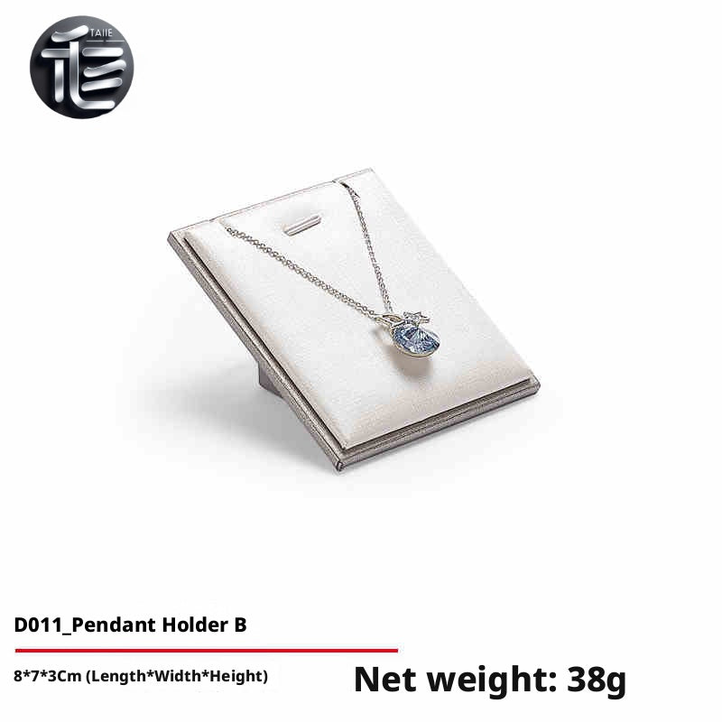 Gray Faux Leather Jewelry Display Set with Ring Stands for Vendors