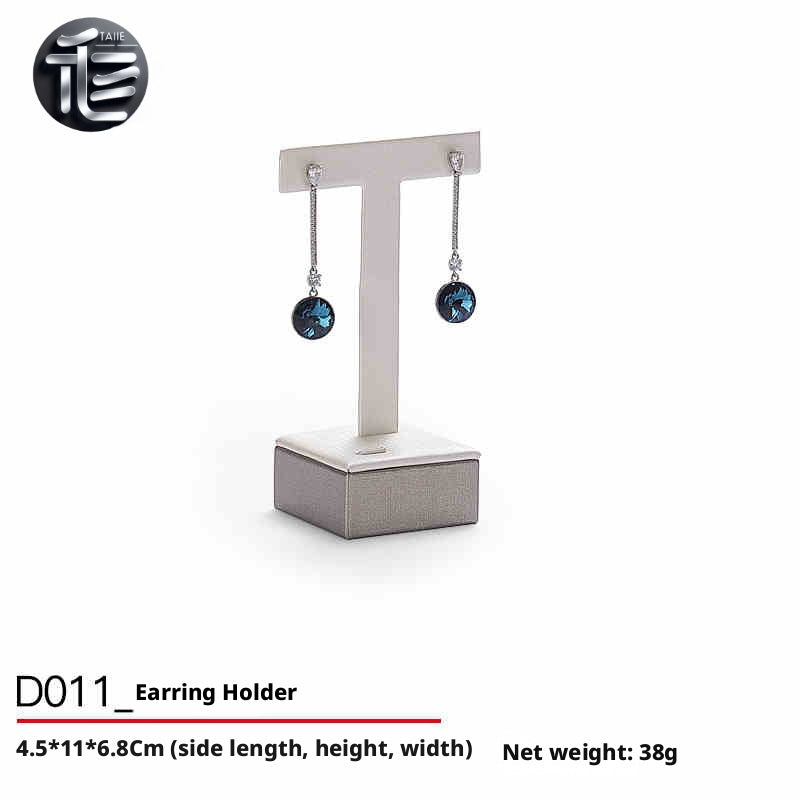 Gray Faux Leather Jewelry Display Set with Ring Stands for Vendors