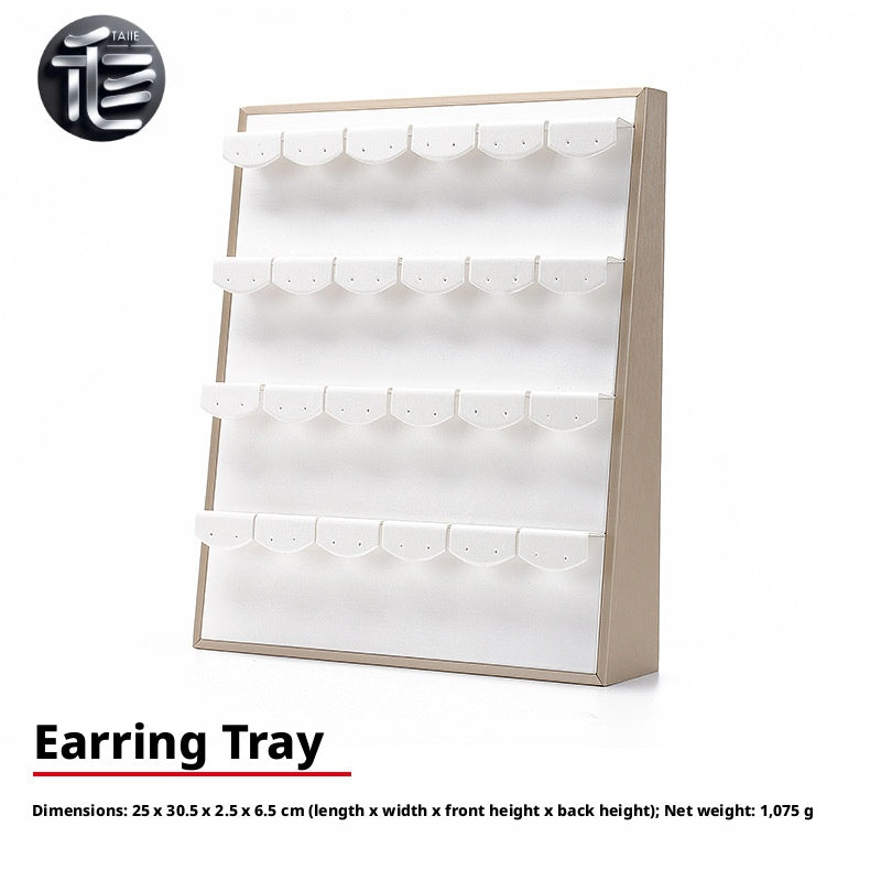 Inclined Jewelry Display Tray: Rings, Earrings, Necklaces, Pendants – Dual Position Stand