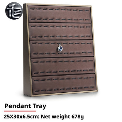 Inclined Jewelry Display Tray: Rings, Earrings, Necklaces, Pendants – Dual Position Stand