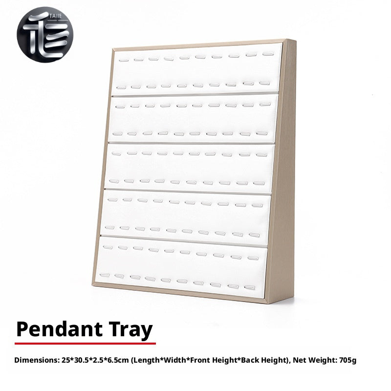 Inclined Jewelry Display Tray: Rings, Earrings, Necklaces, Pendants – Dual Position Stand