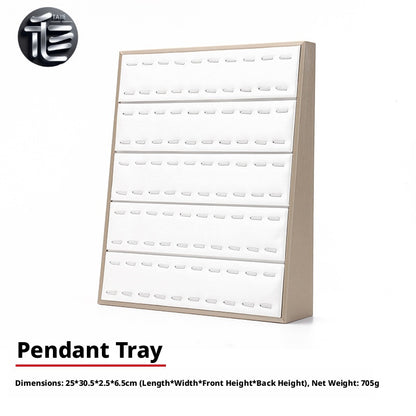 Inclined Jewelry Display Tray: Rings, Earrings, Necklaces, Pendants – Dual Position Stand