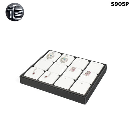 Stackable Plastic Jewelry Display Tray Organizer: 12 or 20 Slot Ring Stud Necklace Storage