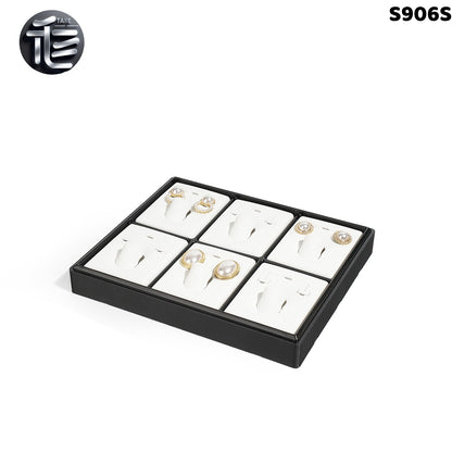 Stackable Plastic Jewelry Display Tray Organizer: 12 or 20 Slot Ring Stud Necklace Storage