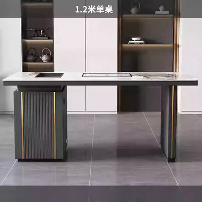 Light luxury simple modern rock plate tea table and chair combination balcony kettle one office stone small tea table coffee table