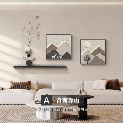 The new style has the backing of the living room decorative painting high-grade wall painting modern simple high-grade sense of sofa background wall hanging painting