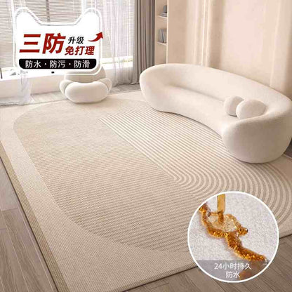 Cream wind carpet living room light luxury senior sense home sofa floor mat bedroom waterproof wash free wipe