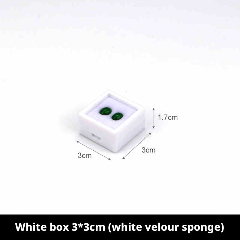 10pcs Gemstone Display Box with Clear Lid and Sponge for Loose Stones and Jewelry