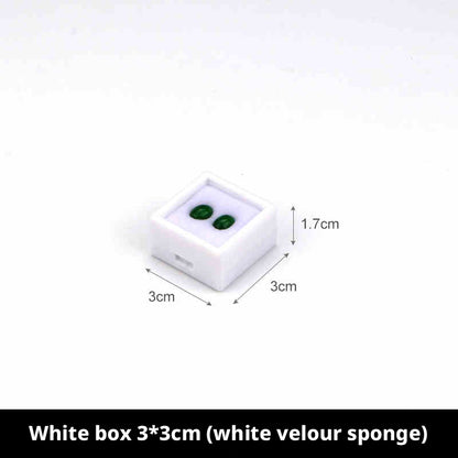 10pcs Gemstone Display Box with Clear Lid and Sponge for Loose Stones and Jewelry
