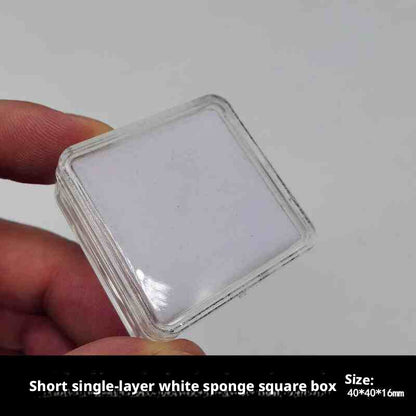 50PCS Small Plastic Gemstone Storage Box, Clear Cabochon Container for Rhinestones, Jewelry Making Organizer Case