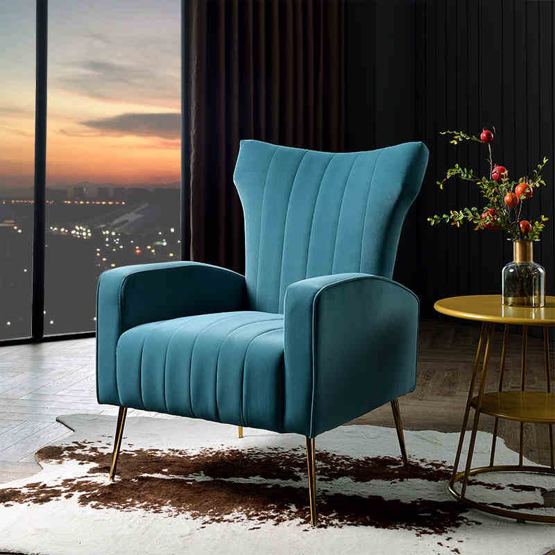 American light luxury tiger chair simple modern leisure Nordic living room bedroom small apartment fabric sofa complete