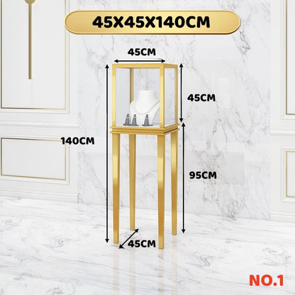 Stainless steel:  Jewelry display case,Glass jewelry cabinet,Retail jewelry showcase,Countertop jewelry display