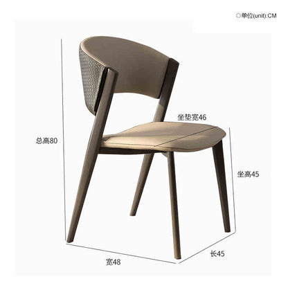 Italian light luxury minimalist dining chair Milan chair