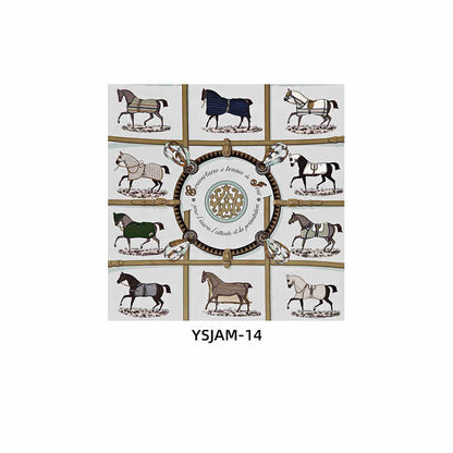 Love horse silk scarf hanging painting transparent frame acrylic mounted modern light luxury high sense of home decorative painting porch