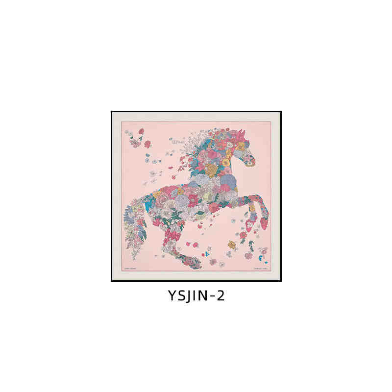 Love horse silk scarf hanging painting mounted modern light luxury high-grade restaurant dining room decorative painting porch living room bedroom painting official