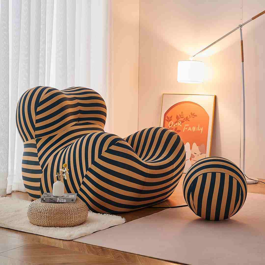Compress  sofa-YF496-1 BLACK+YELLOW