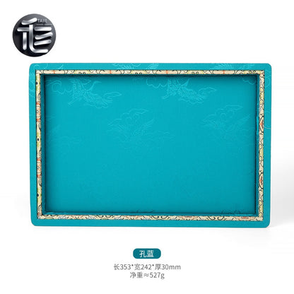 Jacquard Fabric Tray with Embossed Pattern for Jewelry and Tea Display