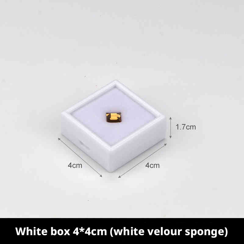 10pcs Gemstone Display Box with Clear Lid and Sponge for Loose Stones and Jewelry