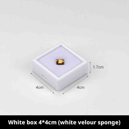 10pcs Gemstone Display Box with Clear Lid and Sponge for Loose Stones and Jewelry