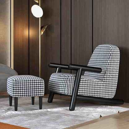 Italian net red creative simple single sofa chair light luxury minimalist living room thousand bird lattice leisure designer sofa chair