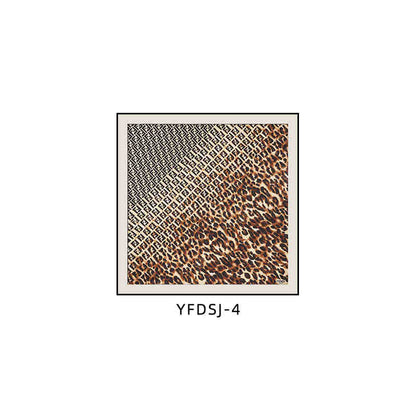 FEN DI di silk scarf decorative painting FEN modern light luxury senior sense square hanging painting restaurant dining room porch murals