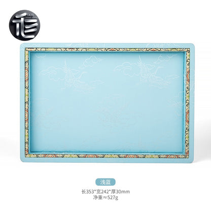 Jacquard Fabric Tray with Embossed Pattern for Jewelry and Tea Display