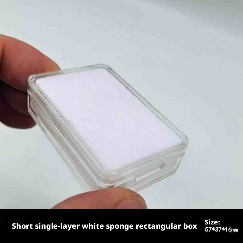 50PCS Small Plastic Gemstone Storage Box, Clear Cabochon Container for Rhinestones, Jewelry Making Organizer Case