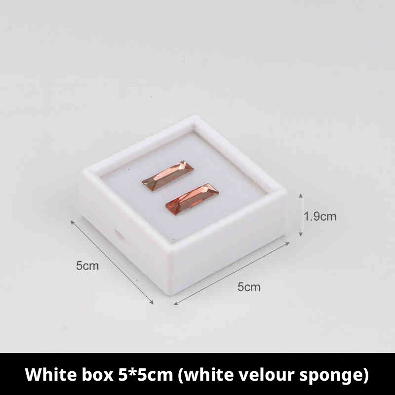 10pcs Gemstone Display Box with Clear Lid and Sponge for Loose Stones and Jewelry
