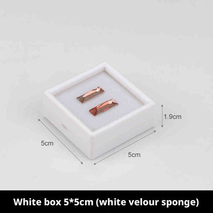 10pcs Gemstone Display Box with Clear Lid and Sponge for Loose Stones and Jewelry