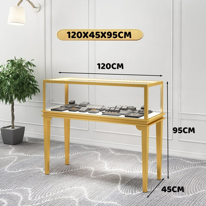 Jewelry display case,Glass jewelry cabinet,Retail jewelry showcase,Countertop jewelry display,Lockable jewelry case,LED jewelry cabinet