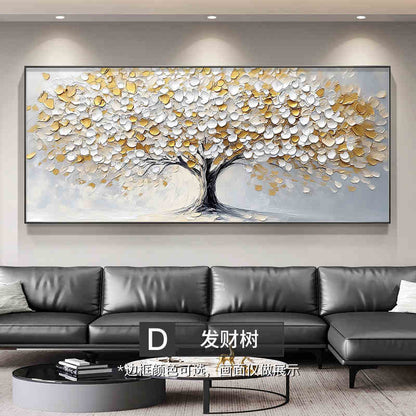 Rich tree living room decoration painting modern light luxury high sense sofa background wall hanging painting simple atmosphere wall painting