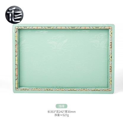 Jacquard Fabric Tray with Embossed Pattern for Jewelry and Tea Display