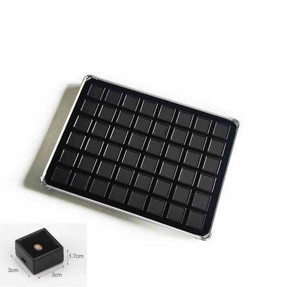 Lightweight Aluminum Tray with Clear Plastic Gemstone Box – Velvet-Flocked Sponge Insert,