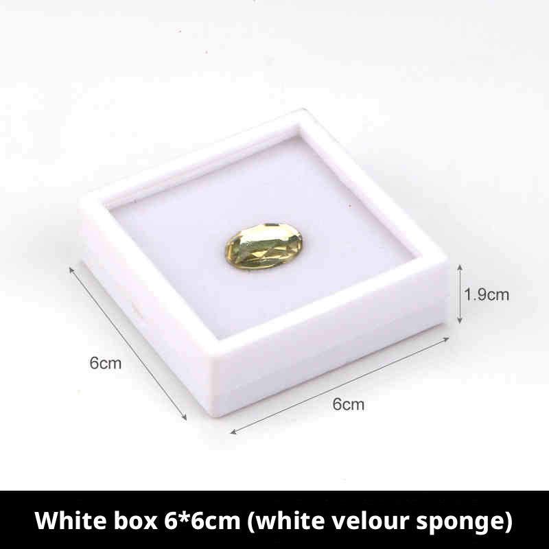 10pcs Gemstone Display Box with Clear Lid and Sponge for Loose Stones and Jewelry