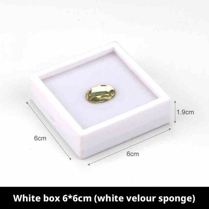 10pcs Gemstone Display Box with Clear Lid and Sponge for Loose Stones and Jewelry
