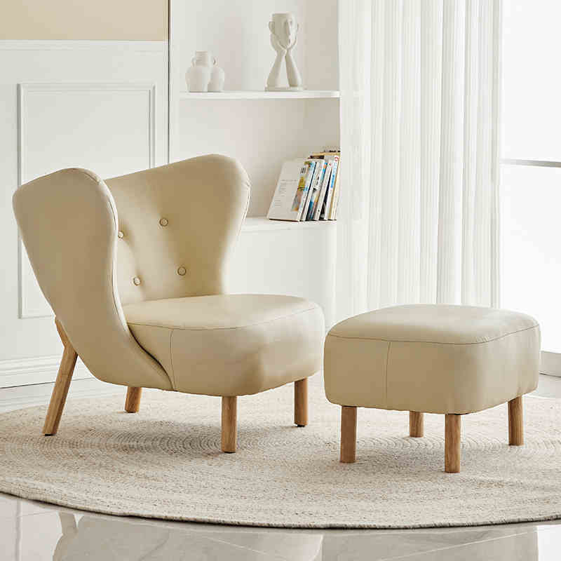 Lazy sofa chair Lamb velvet white ins wind net red balcony leisure long hair chair Nordic bedroom single chair