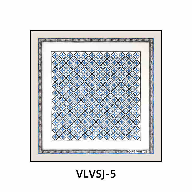 Silk scarf decoration painting modern light luxury high-end L painting V new clothing store cloakroom bedroom bedside hanging painting living room