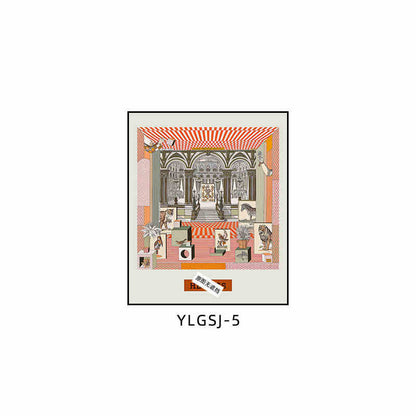Love code silk scarf hanging painting light luxury high-end living room porch decorative painting European restaurant sofa background wall floor painting