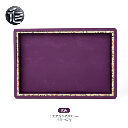 Jacquard Fabric Tray with Embossed Pattern for Jewelry and Tea Display