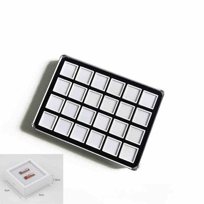 Lightweight Aluminum Tray with Clear Plastic Gemstone Box – Velvet-Flocked Sponge Insert,