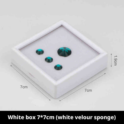 10pcs Gemstone Display Box with Clear Lid and Sponge for Loose Stones and Jewelry