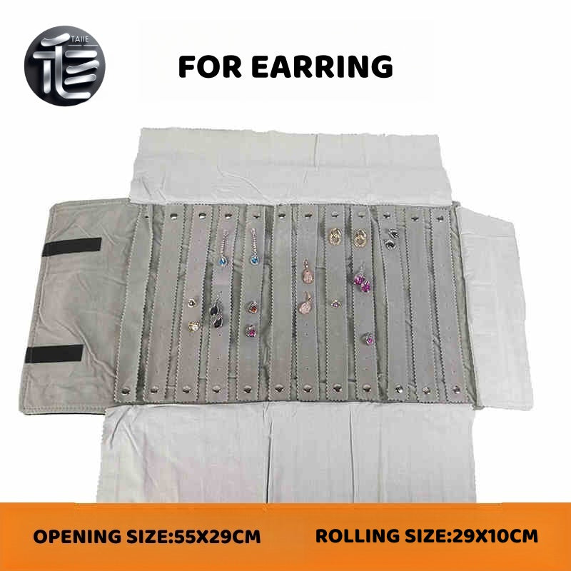 Jewelry roll,Jewelry travel case,Velvet jewelry roll,Leather jewelry organizer,Jewelry pouch,Compact jewelry roll