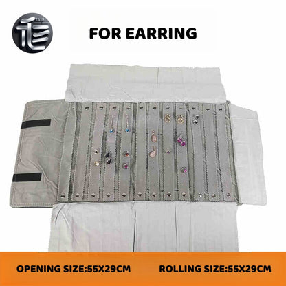 Jewelry roll,Jewelry travel case,Velvet jewelry roll,Leather jewelry organizer,Jewelry pouch,Compact jewelry roll